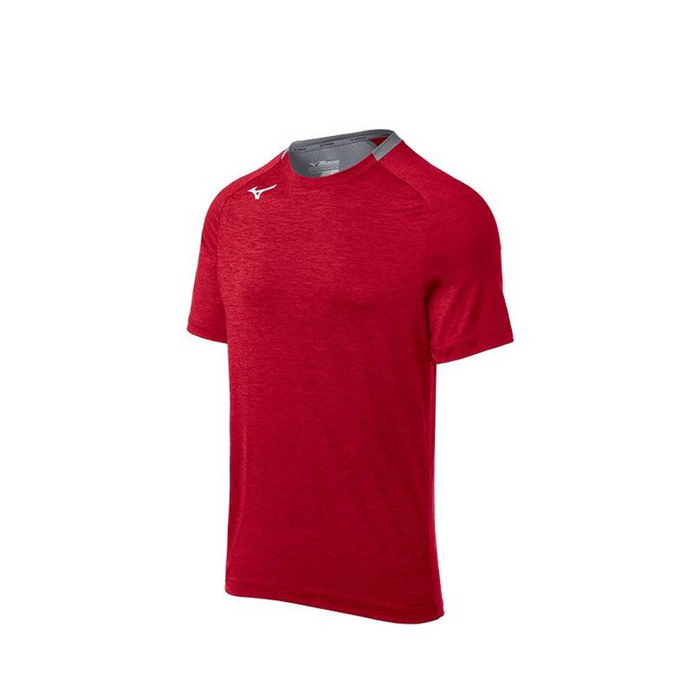 Maglietta Mizuno Alpha Short Sleeve Uomo - Rosse - 59137-QZTA